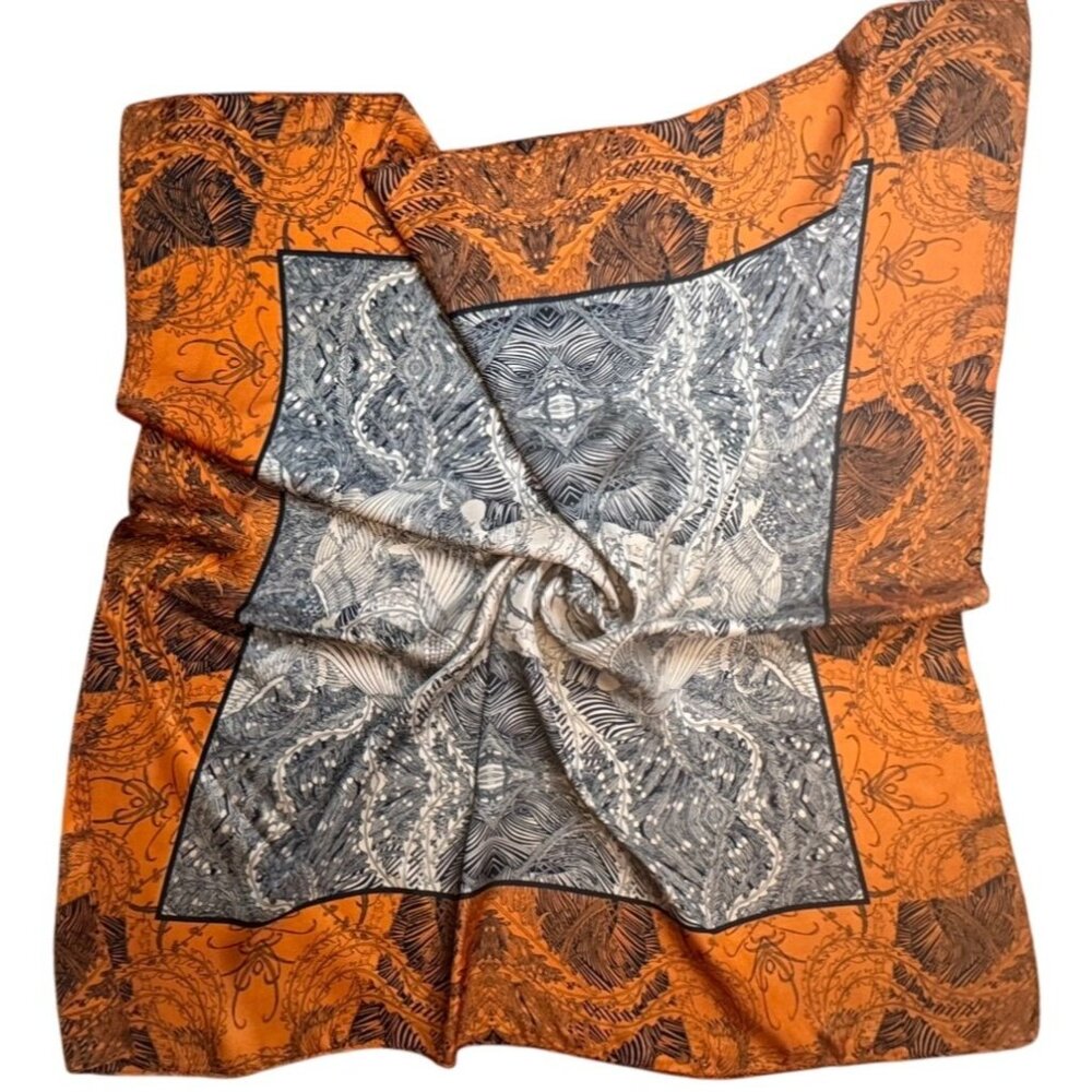 2/$30 NEW Colorful Bohemian Nature Mosaic Printed Silky Fashion Scarf - Picture 6 of 12